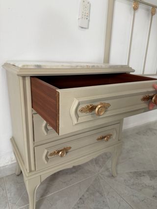 Cabeceros de camas 1,35m metal dorado y gris