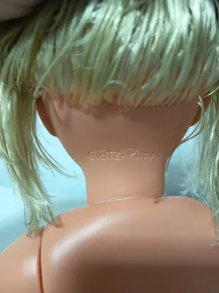 Muñeca Götz rubia ojos azules