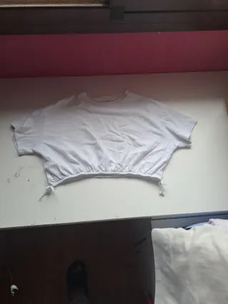 Camiseta corta Zara blanca Talla XS