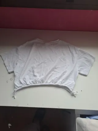 Camiseta corta Zara blanca Talla XS