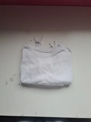 Camiseta corta Zara blanca Talla XS