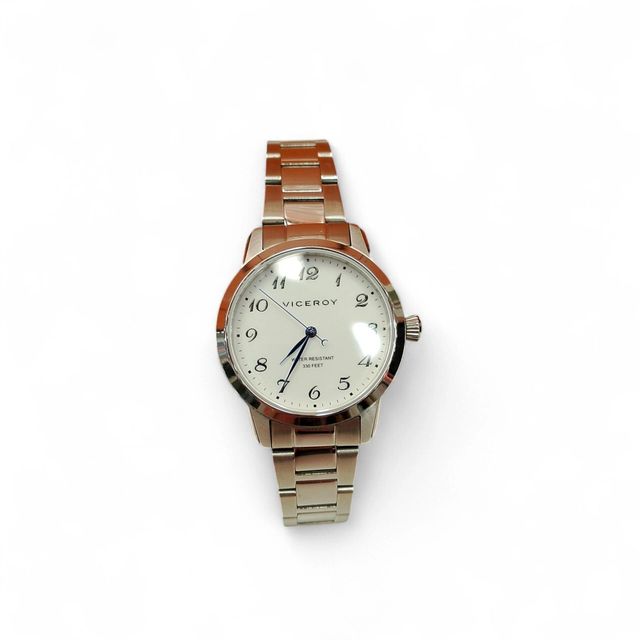 RELOJ VICEROY GRAND 41138 PLATEADO + CAJA + CERTIFICADO
