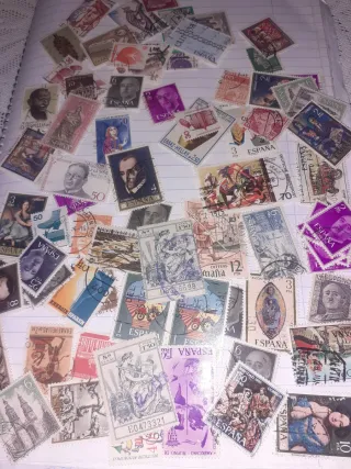 Lote sellos antiguos España Franco
