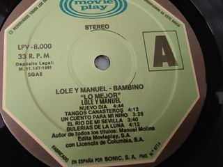 Vinilo Lole y Manuel - Bambino