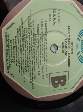 Vinilo Lole y Manuel - Bambino