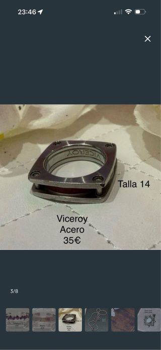 Colgantes anillos acero y baño plata elige el tuyo