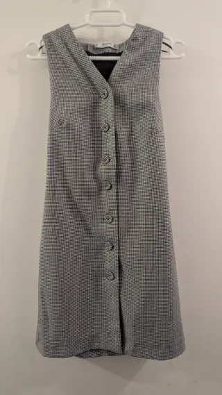 Vestido Mango Blanco y Negro