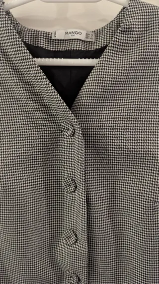 Vestido Mango Blanco y Negro