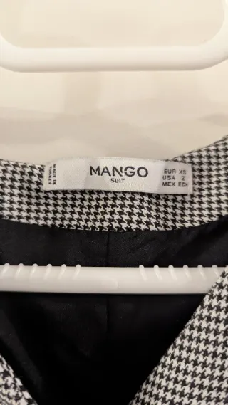 Vestido Mango Blanco y Negro