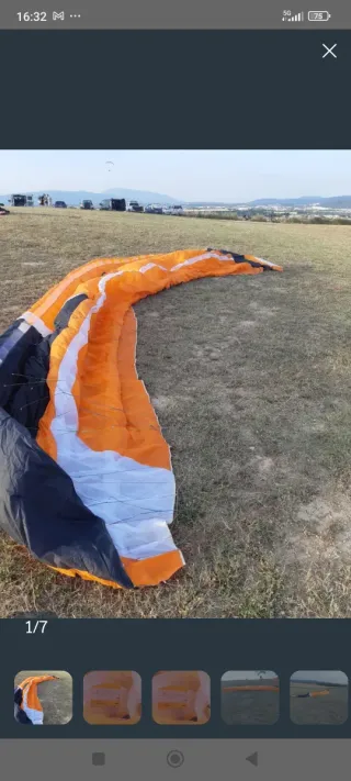 Vela paramotor + casco