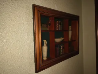 Mueble Librería Decorativo y Cuadro a Juego