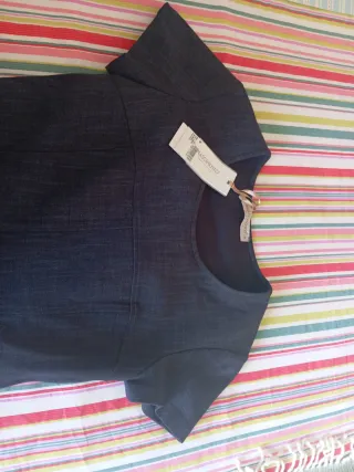 Vestito blu mezza manica