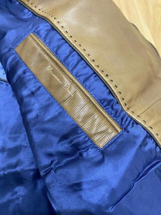 Chaqueta de cuero marrón