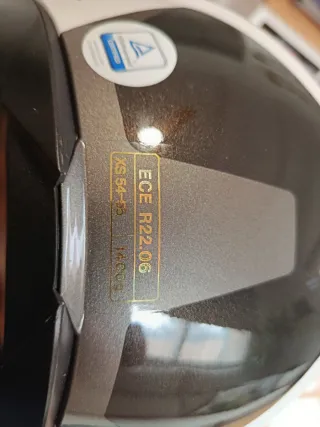 Casco Moto HJC Negro Gris Rosa Blanco talla XS