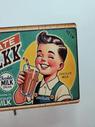 Cartel Metal Chocolate Milk 30x20cm