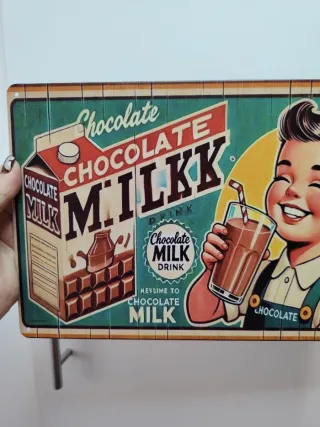 Cartel Metal Chocolate Milk 30x20cm