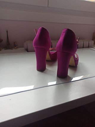 Zapatos de tacón rosa/morado Talla 39