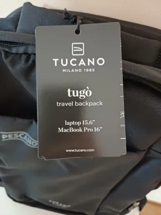 Zaino Tucano Tugò nero per laptop 15.6