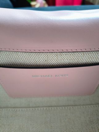 Borsa Michael Kors effetto pitone rosa fume' nera