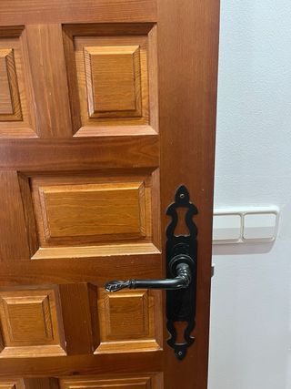 Puerta de madera maciza