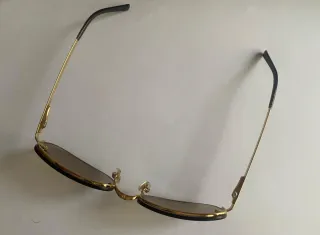 Gafas de sol Chanel vintage doradas y marrones