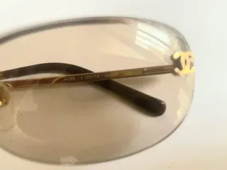 Gafas de sol Chanel vintage doradas y marrones