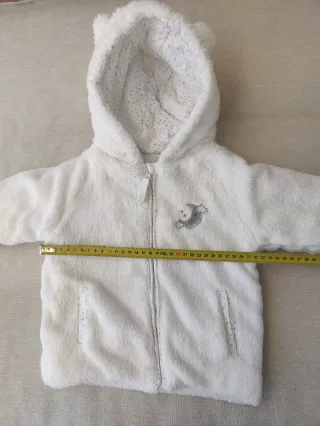 Chaqueta peluche blanco 12-18 meses