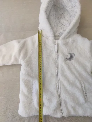 Chaqueta peluche blanco 12-18 meses