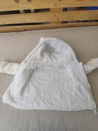 Chaqueta peluche blanco 12-18 meses