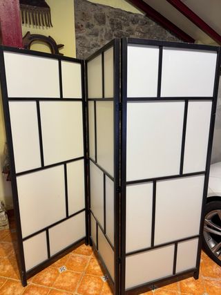 Biombo IKEA Risör blanco 205x185 cm