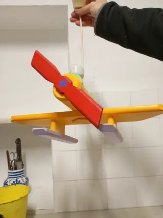 Lámpara Avión Infantil Amarilla