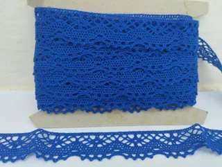 Punta de encaje color azul