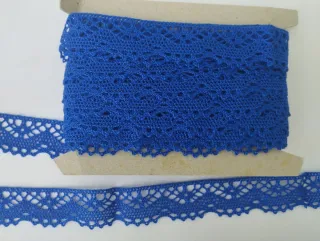 Punta de encaje color azul