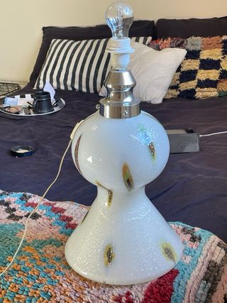 Lámpara de cristal grande multicolor