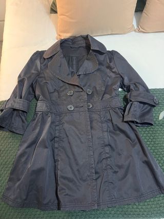 Gabardina Benetton 3/4 manga azul