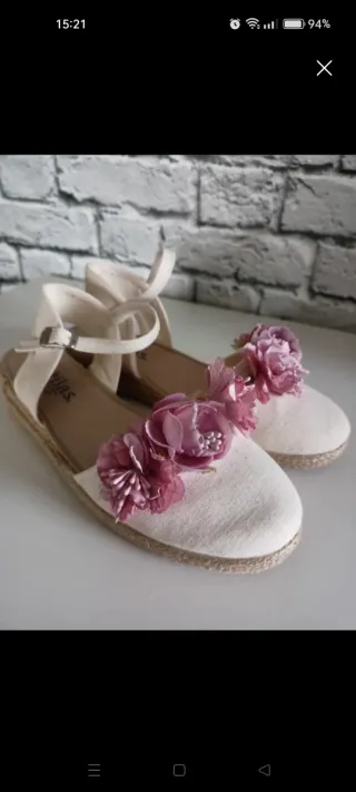 Alpargatas ceremonia niña flores(Batilas)