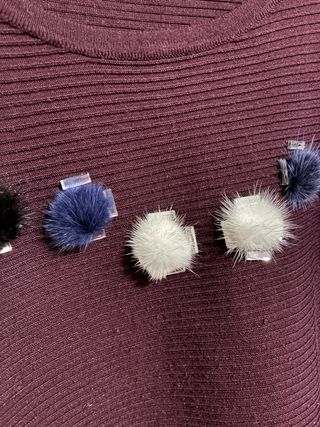 Jersey con pompones multicolor