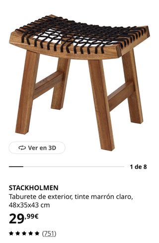 Taburete STACKHOLMEN Ikea Madera