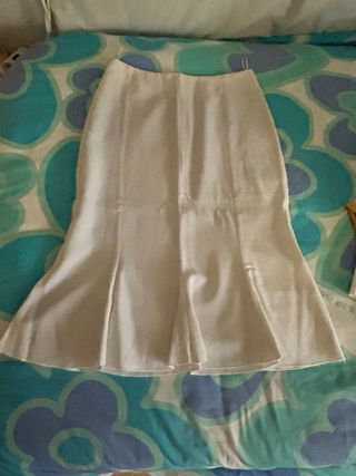 Traje MNG chaqueta y pantalón blanco