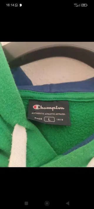 Sudadera Champion Verde con Logo