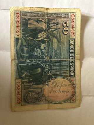 Billete pesetas Banco de España