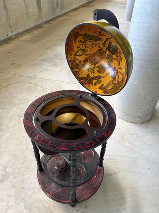 Mueble Bar Globo Terráqueo Vintage Madera