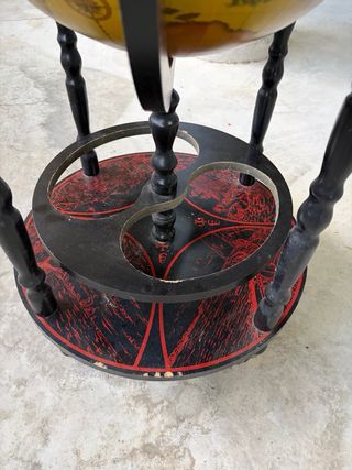 Mueble Bar Globo Terráqueo Vintage Madera