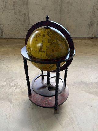 Mueble Bar Globo Terráqueo Vintage Madera