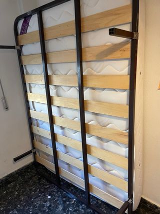 Somier matrimonio 135cm lamas madera