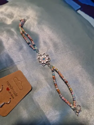 Conjunto Pulsera y Pendientes Flores