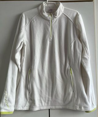 Sudadera Decathlon blanca con cremallera