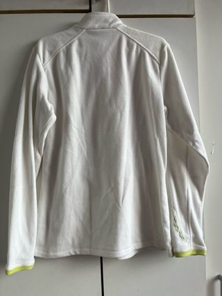 Sudadera Decathlon blanca con cremallera