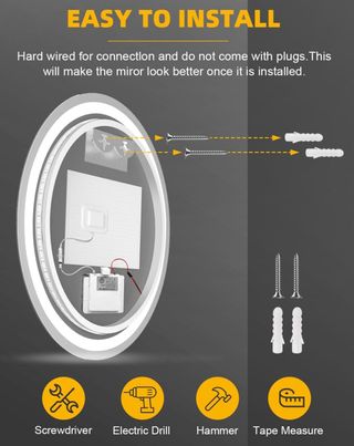 Espejo Redondo Baño con Luz LED