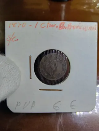 1 Céntimo Gobierno Provisional 1870